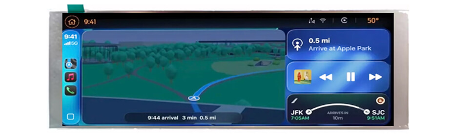 6.86 Inch Stretched LCD Display 480×1280 MIPI Bar Display with Touch & HDMI Driver Board