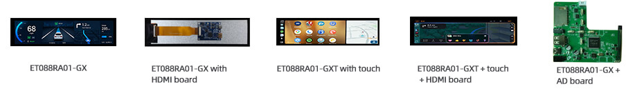 8.8 Inch Stretched LCD Display 480×1920 MIPI Bar Display with Touch & HDMI Driver Board