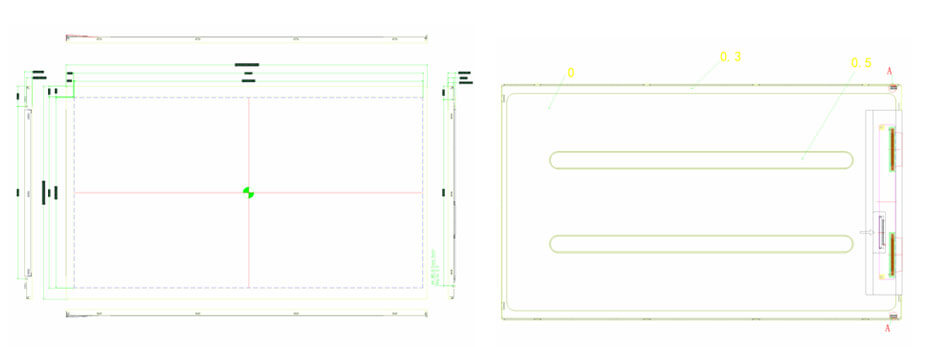 21.5 Inch TFT LCD Display 1080×1920 LVDS High Brightness LCD Display For Healthcare Medical Display Solution