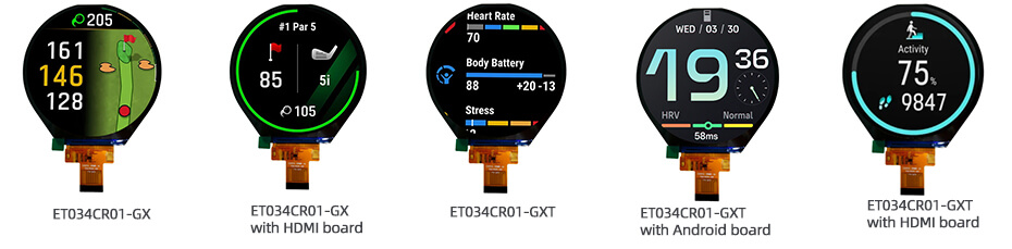 3.4 Inch Round Display 800×800 MIPI 30-Pin IPS Circular Display with Capacitive Touch & HDMI Driver Board
