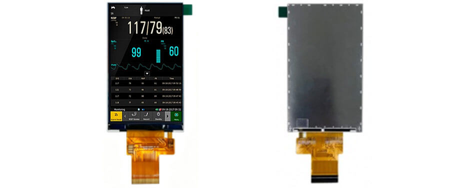 3.97 Inch TFT LCD Display 480×800 CPU RGB SPI LCD Display For Healthcare Medical Display Solution