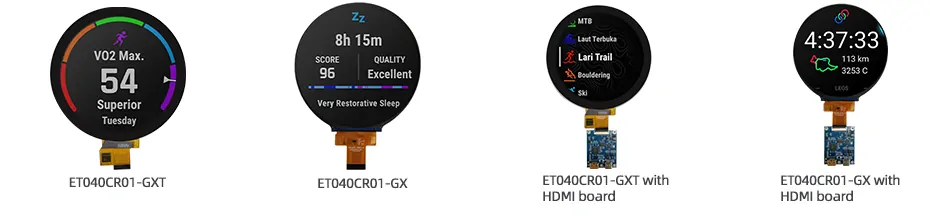 4 Inch Round Display 720×720 MIPI IPS Circular Display with Capacitive Touch & HDMI Driver Board