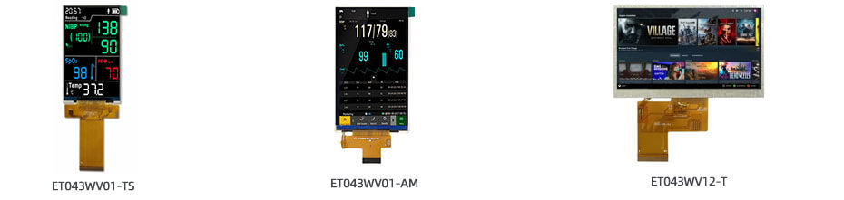 4.3 Inch TFT LCD Display 480×800 TTL High Brightness LCD Display For Healthcare Medical Display Solution