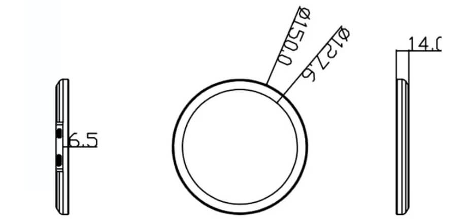 5 Inch Round Display 1080×1080 mini HDMI Type C Capacitive Touch IPS Circular Display