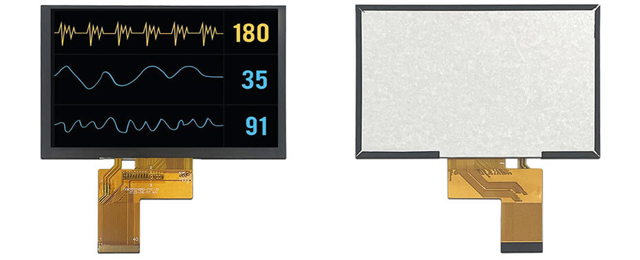 5 Inch TFT LCD Display 800×480 TTL High Brightness LCD Display With Capacitive Touch For Healthcare Medical Display Solution