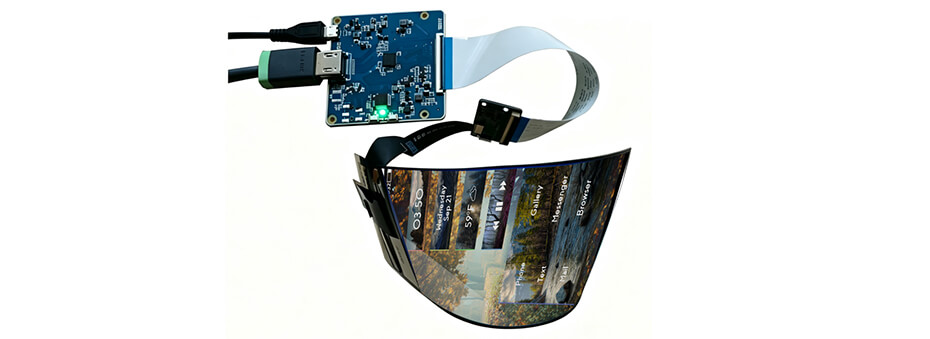 5.1 Inch Flexible AMOLED Display 720×1520 Foldable Curved Touch Screen with On-Cell Touch & HDMI Board