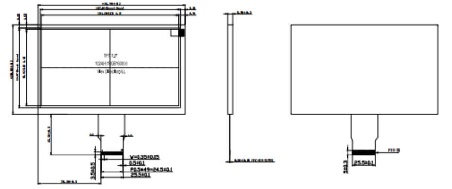 7 Inch TFT LCD Display 1024×600 TTL High Brightness 1000nits LCD Display For Healthcare Medical Display Solution