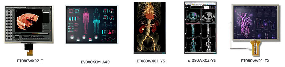 8 Inch TFT LCD Display 800×600 TTL LCD Display For Healthcare Medical Display Solution