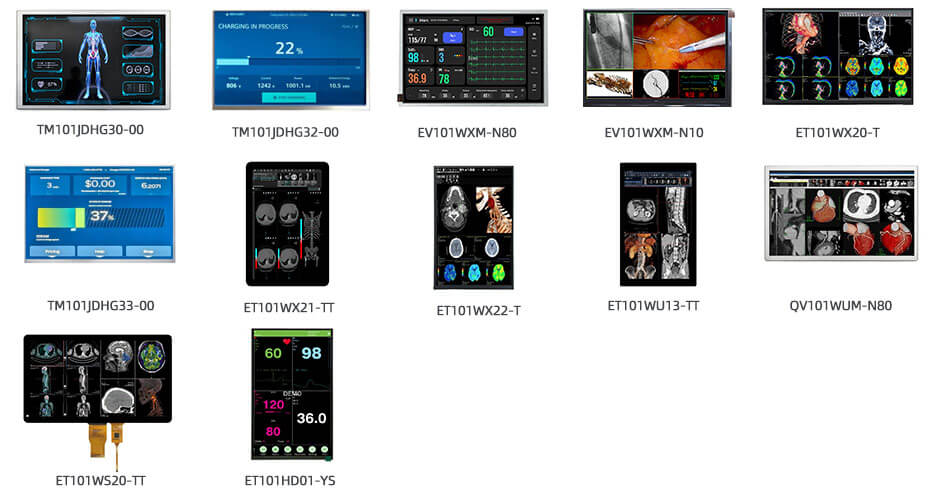 EV101WXM-N80 10.1 Inch TFT LCD Display 1280×800 LVDS LCD Display For Healthcare Medical Display Solution