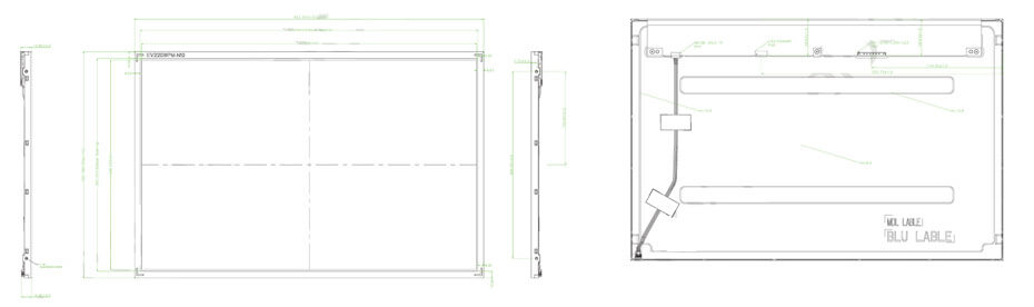 EV220WPM-N10 22 Inch TFT LCD Display 1680×1050 LVDS LCD Display For Healthcare Medical Display Solution
