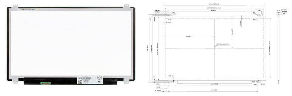 NV173FHM-N41 17.3 Inch TFT LCD Display 1920×1080 eDP LCD Display For Healthcare Medical Display Solution