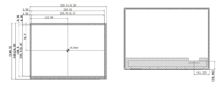 QV101WUM-N80 10.1 Inch TFT LCD Display 1920×1200 LVDS LCD Display For Healthcare Medical Display Solution