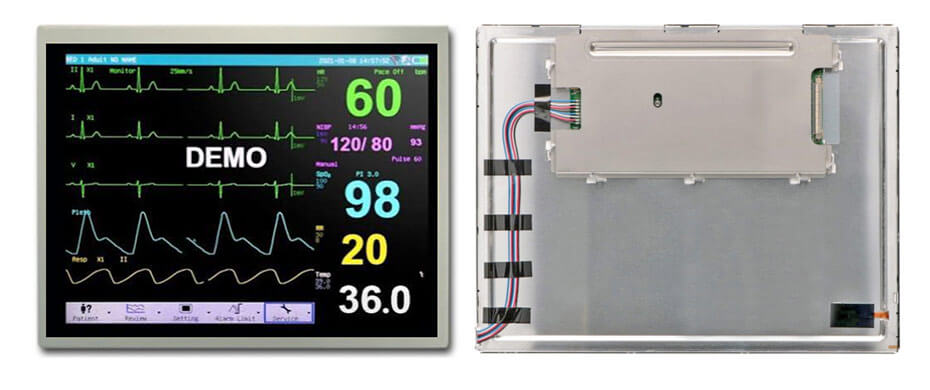T-55788GD121J-LW-AGN 12.1 Inch TFT LCD Display 800×600 LVDS High Brightness Wide Temperature LCD Display For Healthcare Medical Display Solution