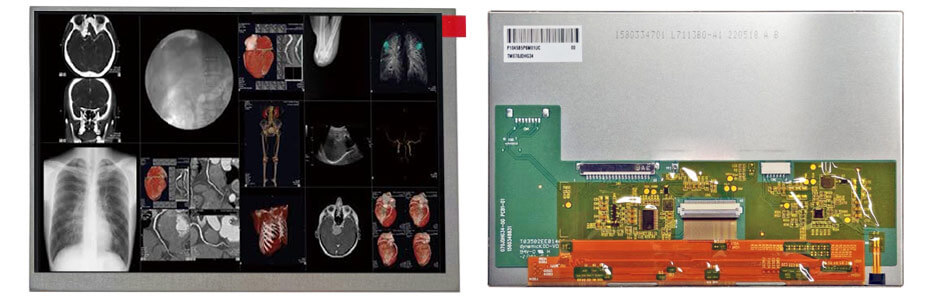 TM070JDHG34-00 7 Inch TFT LCD Display 1280×800 LVDS 600nits High Brightness LCD Display For Healthcare Medical Display Solution