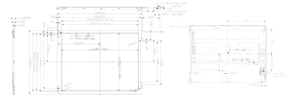 TM104SDH01-60 10.4 Inch TFT LCD Display 800×600 LVDS LCD Display For Healthcare Medical Display Solution