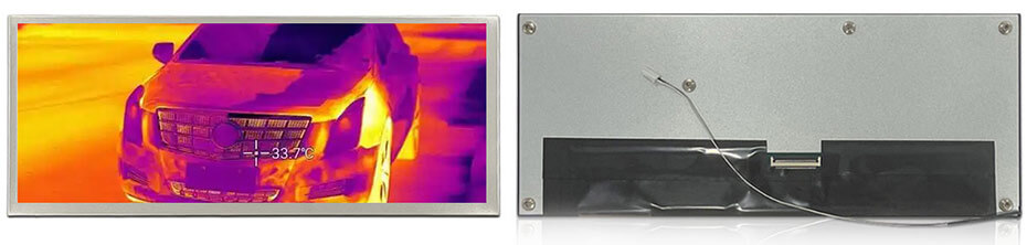 12.3 Inch TFT LCD Display 1920×720 LVDS 1200nits High Brightness Wide Temperature LCD Display for Measuring Rangefinder Display Solution ET123BA05-T_01