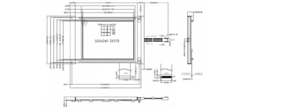 4.5 Inch LCD Display 320×240 CPU Monochrome Display for Measuring Rangefinder Display Solution