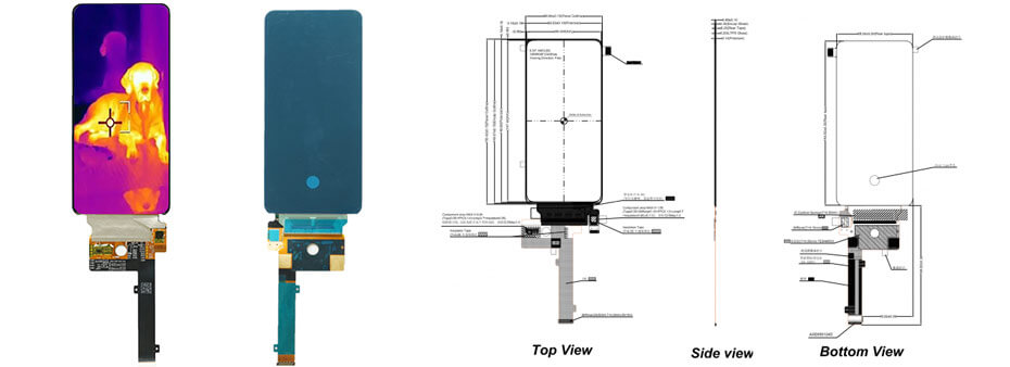 6.39 Inch OLED Display 1080×2340 MIPI AMOLED Display With Capacitive Touch for Measuring Rangefinder Display Solution
