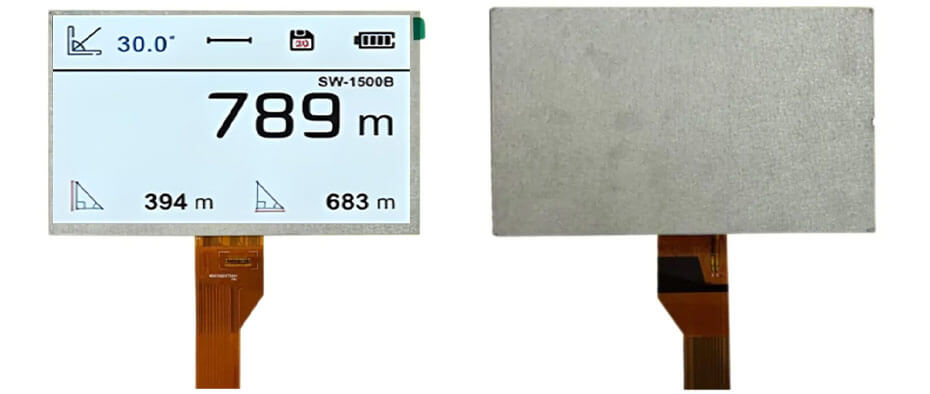 7 Inch TFT LCD Display 1024×600 TTL High Brightness Wide Temperature LCD Display for Measuring Rangefinder Display Solution