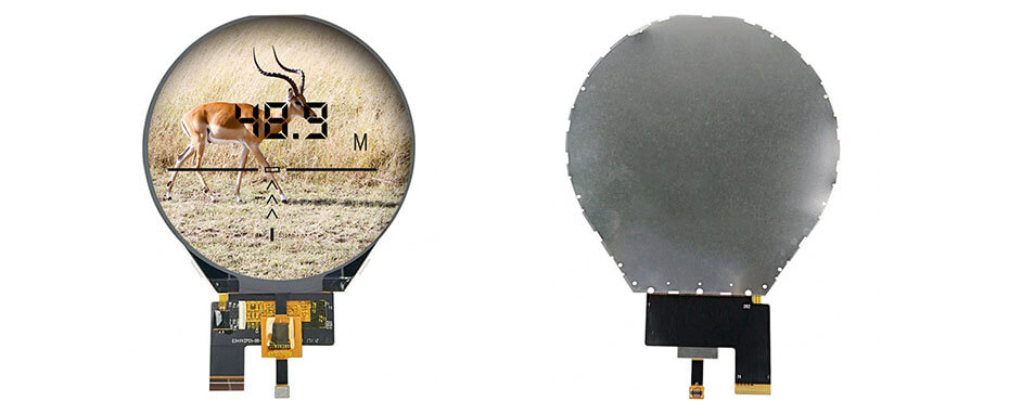TM034XVZP01 3.4 Inch TFT LCD Display 800×800 MIPI Round Display With Capacitive Touch for Measuring Rangefinder Display Solution